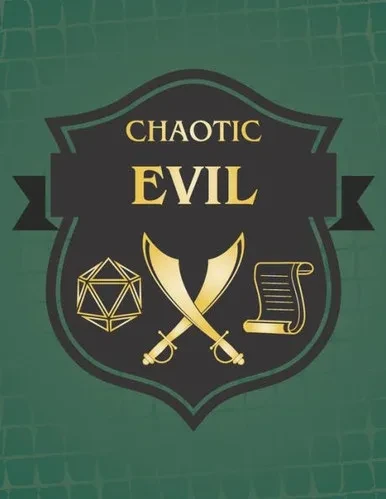 Chaotic Evil: RPG Themed Mapping and Notes Book - Dark Green Theme
