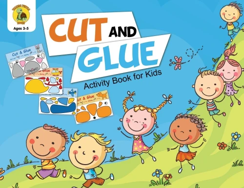 Cut and Glue Activity Book for Kids: Cut Out Cute Full Color Images of Animals, Vehicles and Plants (Ages 3-5) (9) (Learn & Play Kids Activity Books)