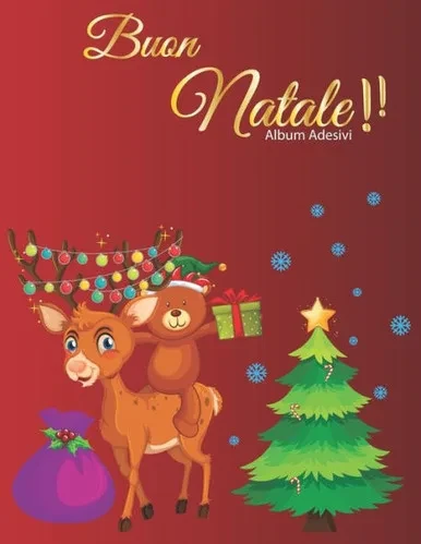 Buon Natale Album Adesivi: Album Adesivi | A4+ bianco | 35 pagine senza silicone- silicone free paper | idea regalo natale (Italian Edition)