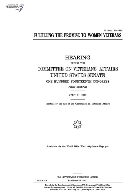 Fulfilling the promise to women veterans : hearing before the Committee on Veterans Affairs