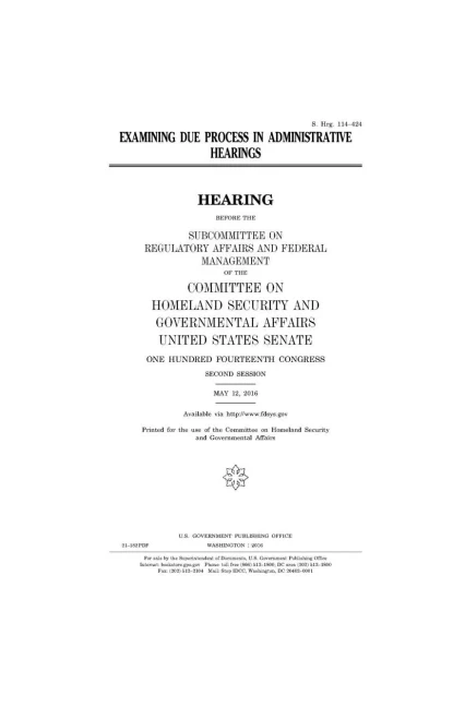 Examining due process in administrative hearings