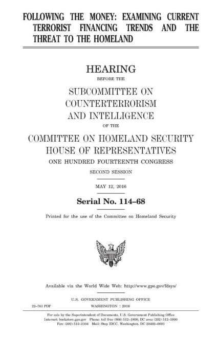 Following the money : examining current terrorist financing trends and the threat to the homeland