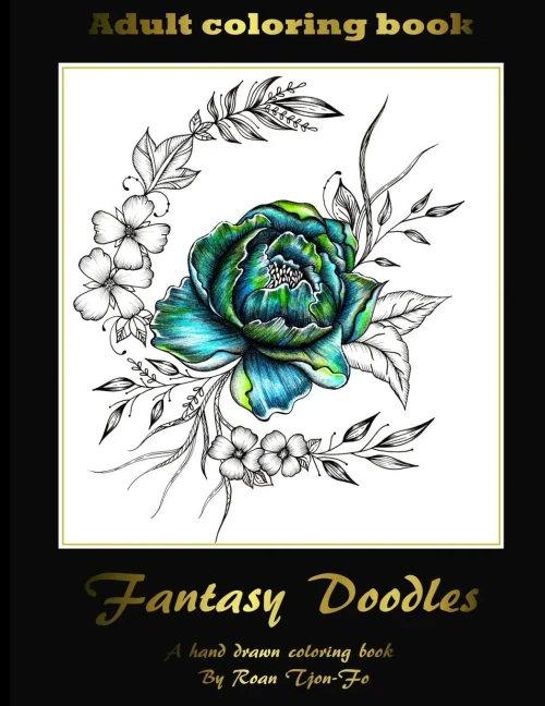 Fantasy Doodles: Adult colouring book