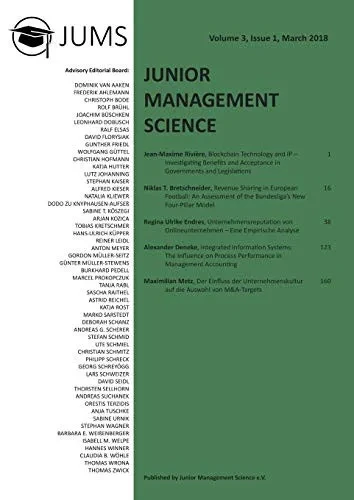 Junior Management Science, Volume 3, Issue 1, March 2018 (German Edition)