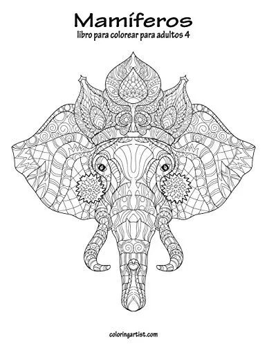 Mamíferos libro para colorear para adultos 4 (Spanish Edition)