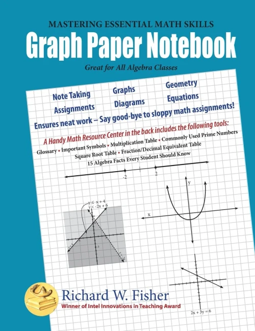 Graph Paper Notebook - Algebra: Great for All Algebra Classes