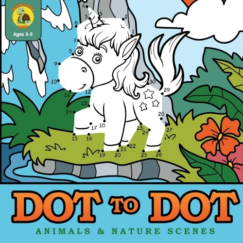 Dot to Dot Animals & Nature Scenes: Connect the Dots Then Color In the Pictures with this Dot to Dot Coloring Book! (Ages 3-8) (Learn & Play Kids Activity Books)