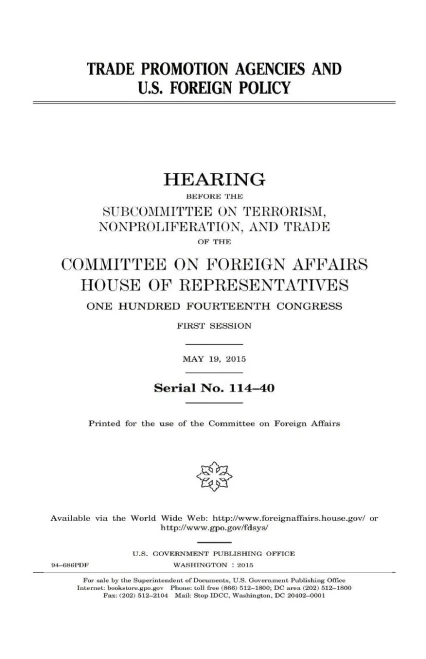 Trade Promotion Agencies And U. S. Foreign Policy