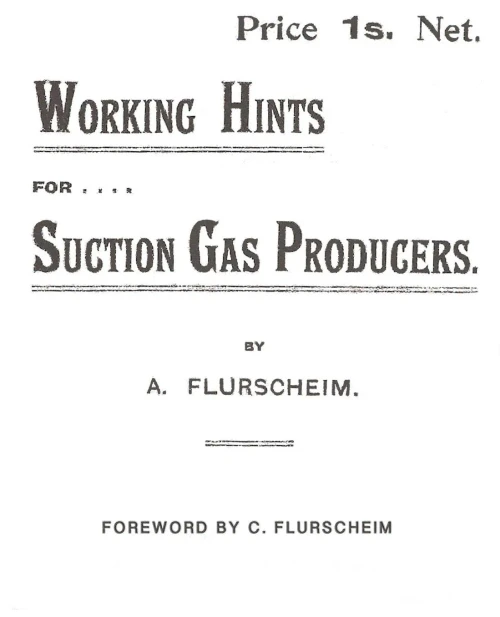 Working Hints For Suction Gas Producers.