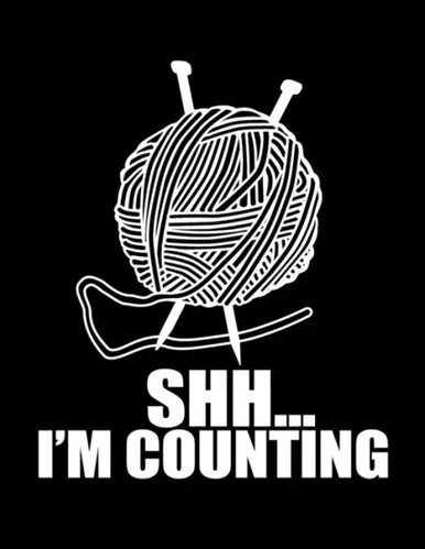Shh... I'M Counting Knitting Graph Paper 4 : 5: Funny Knitters Meme * Book To Create Knitting Patterns And Projects 8.5" X 11" 102 Pages