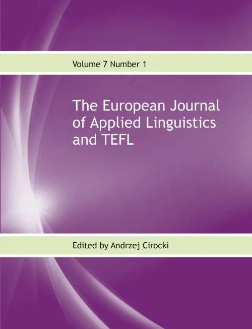 The European Journal Of Applied Linguistics And Tefl Volume 7 Number 1