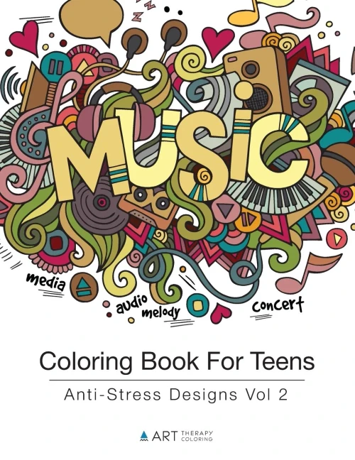 Coloring Book For Teens: Anti-Stress Designs Vol 2 (Volume 2)