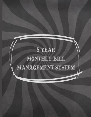 Swirl Chalkboard: 5 Year Monthly Bill Management System