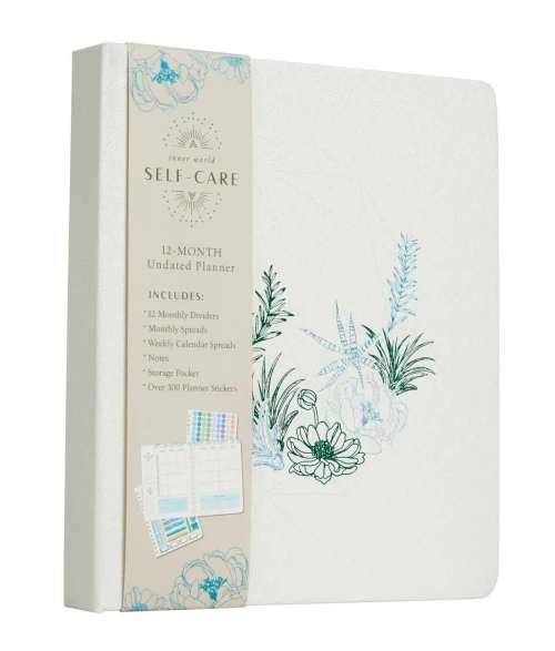 Self-Care 12-Month Undated Planner: (Mindfulness Gifts, Self-Care Gifts For Women, Back To School Supplies, Planners With Stickers) (Inner World)