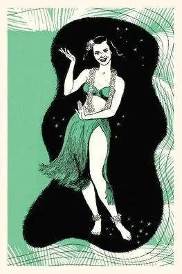 Vintage Journal Hula Girl