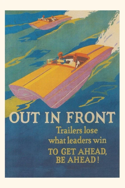 Vintage Journal Out In Front, Racing Speedboats