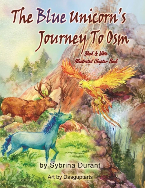 The Blue Unicorn'S Journey To Osm Black And White : Illustrated Book