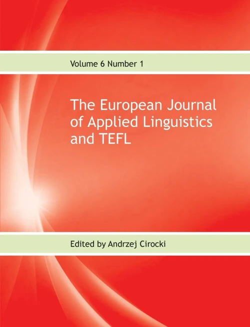 The European Journal Of Applied Linguistics And Tefl Volume 6 Number 1
