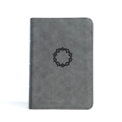 Csb Compact Reference Bible, Charcoal Leathertouch, Red Letter, Presentation Page, Cross-References, Full-Color Maps, Easy-To-Read Bible Serif Type