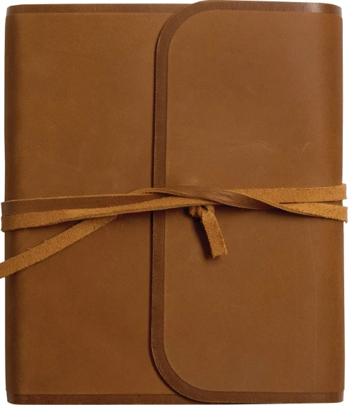Esv Journaling Bible (Natural Leather, Brown, Flap With Strap)