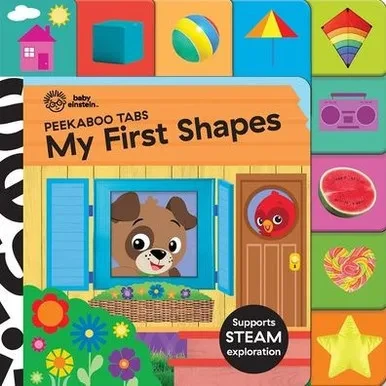 Baby Einstein - My First Shapes - Tabbed Pages And Cut Out Window For A Fun And Unique Experience - Pi Kids