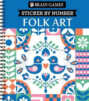 Brain Games - Sticker By Number: Folk Art