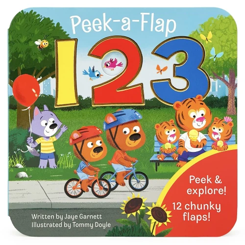 Peek-A-Flap 123 - Lift-A-Flap Board Book For Curious Minds And Little Learners; Numbers & Counting Fun For Preschoolers & Toddlers