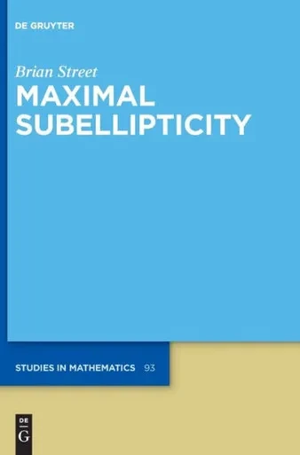 Maximal Subellipticity (Issn, 93)