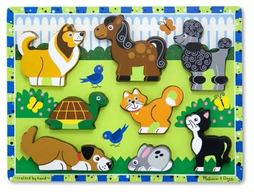 Melissa & Doug Pets Wooden Chunky Puzzle (8 pcs)