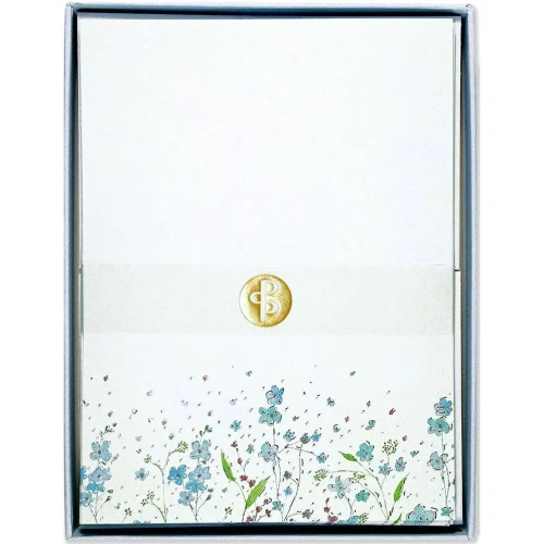 Blue Flowers (Letter-Perfect Stationery)