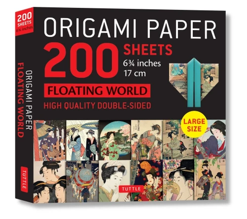 Origami Paper 200 sheets Floating World 6 3/4" (17 cm): Tuttle Origami Paper: High Quality, Double-Sided Origami Sheets with 12 Different Prints (Instructions for 6 Projects Included)