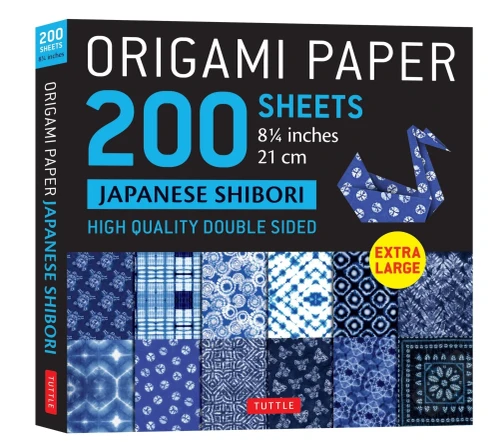 Origami Paper 200 sheets Japanese Shibori 8 1/4" (21 cm): Extra Large Tuttle Origami Paper: High Quality, Double-Sided Sheets (12 Designs & Instructions for 6 Projects Included)