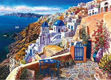 Santorini 1000 Piece Jigsaw Puzzle