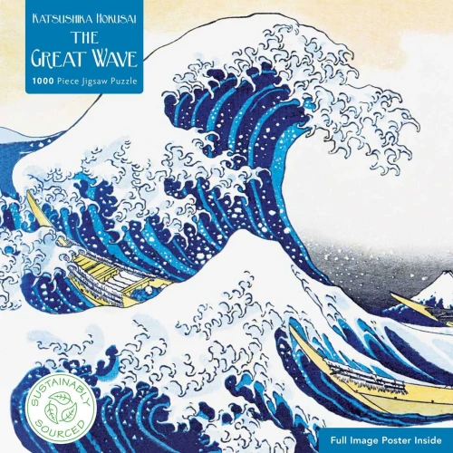 Adult Jigsaw Puzzle Hokusai: The Great Wave: 1000-piece Jigsaw Puzzles