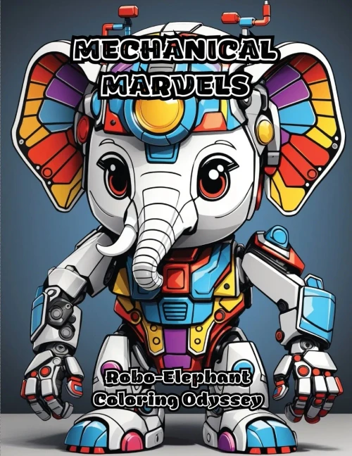 Mechanical Marvels: Robo-Elephant Coloring Odyssey