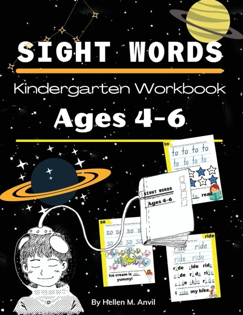 Sight Words Kindergarten Workbook Ages 4-6