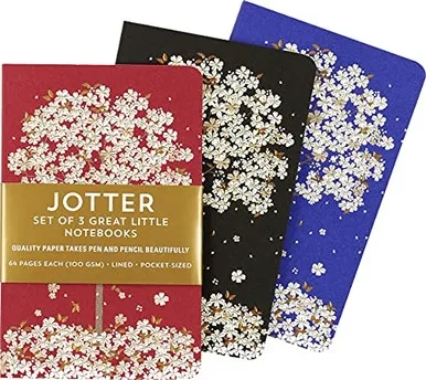 Falling Blossoms Jotter Notebooks (Set Of 3)