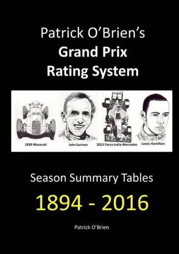 Patrick OBrienS Grand Prix Rating System: Season Summary Tables 1894  2016