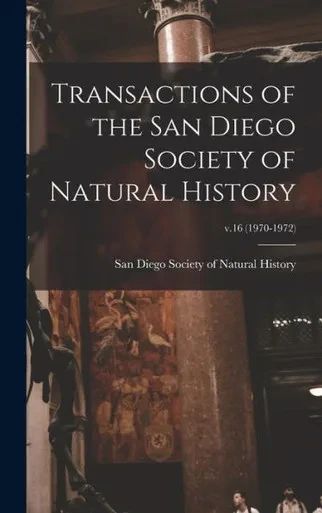 Transactions Of The San Diego Society Of Natural History; V.16 (1970-1972)