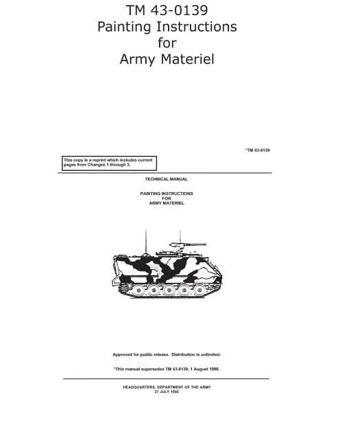 Tm 43-0139 Painting Instructions For Army Materiel