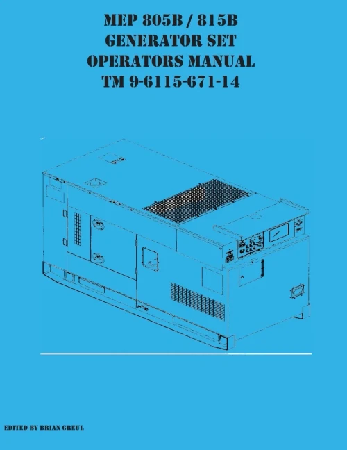 Mep 805B / 815B Generator Set Operators Manual Tm 9-6115-671-14