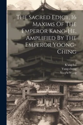 The Sacred Edict, 16 Maxims Of The Emperor Kang-He, Amplified By The Emperor Yoong-Ching