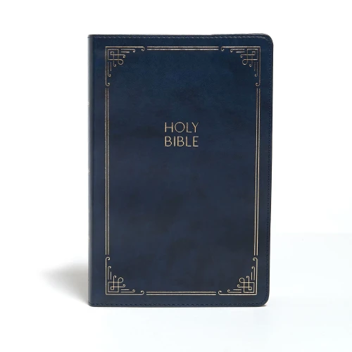 Kjv Large Print Personal Size Reference Bible, Navy Leathertouch Indexed