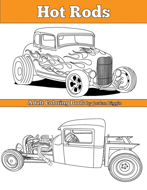 Hot Rods: Adult Coloring Book