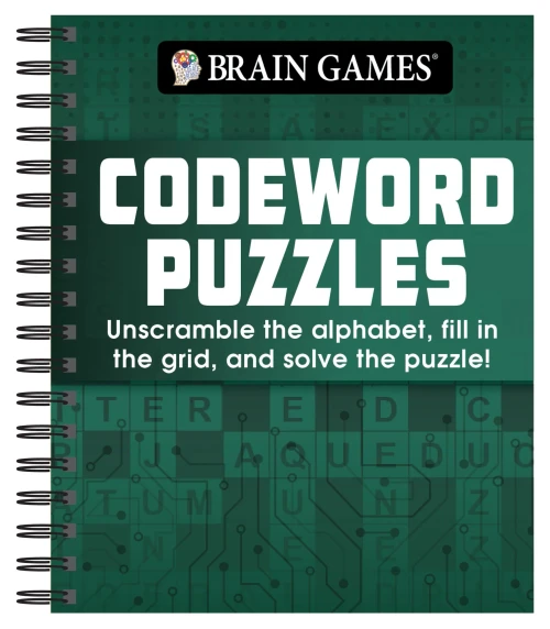Brain Games - Codeword Puzzle: Unscramble The Alphabet, Fill In The Grid, And Solve The Puzzle!