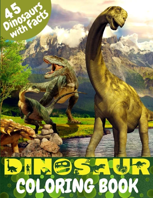 Dinosaur Coloring Book: Great Coloring Book For Kids With Dinosaur Facts Perfect Gift For Any Age