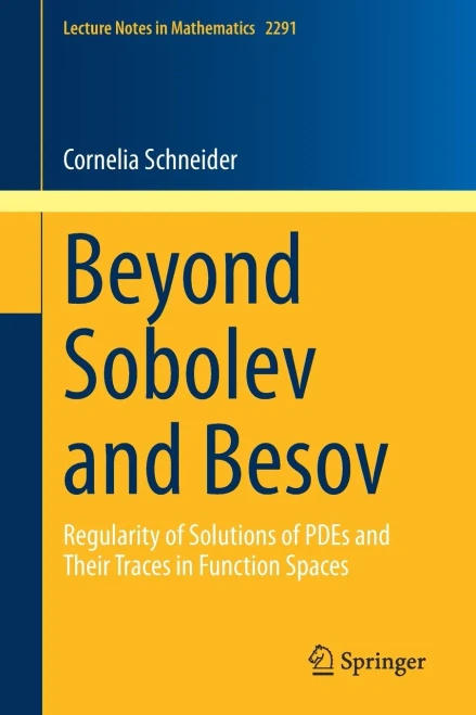 Beyond Sobolev And Besov: Regularity Of Solutions Of Pdes And Their Traces In Function Spaces (Lecture Notes In Mathematics)