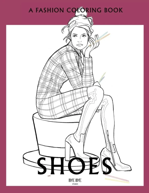 Shoes: A Coloring Book For Adults And Teenagers