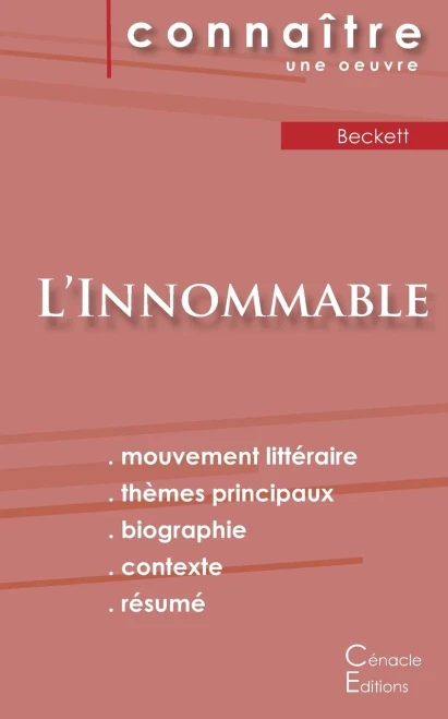 Fiche De Lecture L'Innommable De Samuel Beckett (Analyse Littéraire De Référence Et Résumé Complet) (French Edition)