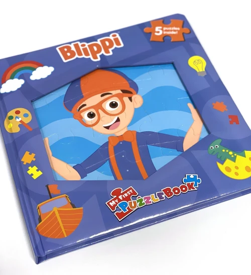 Phidal  Blippi My First Puzzle Book - Jigsaw Book For Kids Children Toddlers Ages 3 And Up Preschool Educational Learning - Gift For Easter, Holiday, Christmas, Birthday